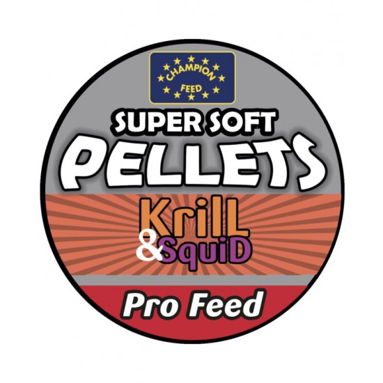 Pelete Moi Champion Feed - Pro Feed Super Soft Pellets Krill & Squid 6mm